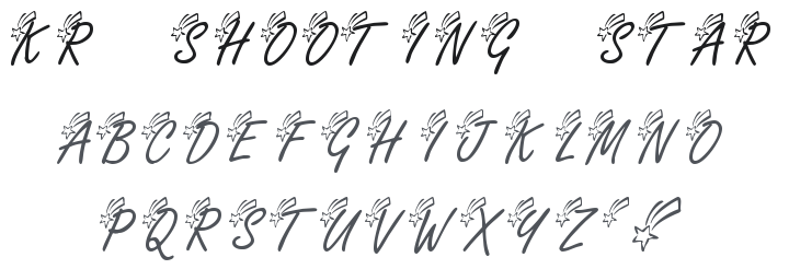 KR Shooting Star (Left) Font