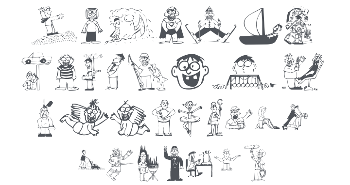 KR Silly Art People Font