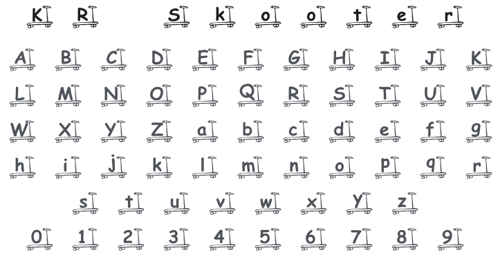 KR Skooter Font