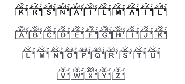 KR Snail Mail Font