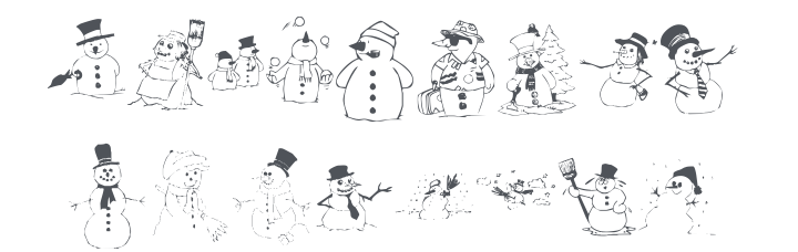 KR Snow People Font