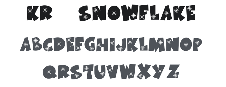 KR Snowflake Font