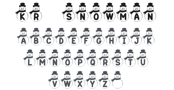 KR Snowman Font
