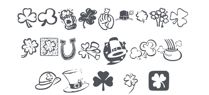 KR St Patricks Day Dings Font