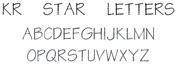 KR Star Letters Font