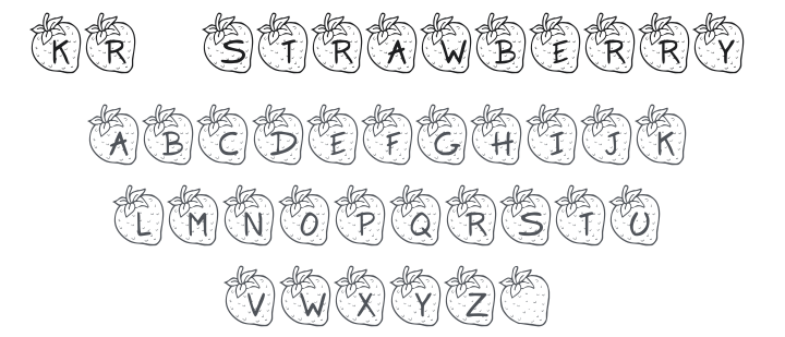 KR Strawberry Font
