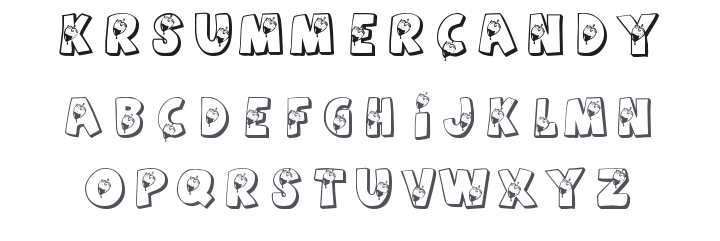 KR Summer Candy Font