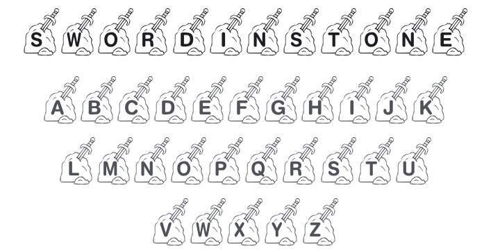 KR Sword In The Stone Font