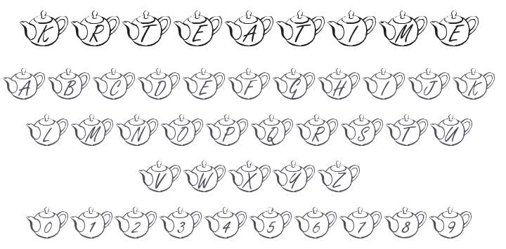 KR Tea Time Font