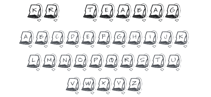 KR Teabag Font