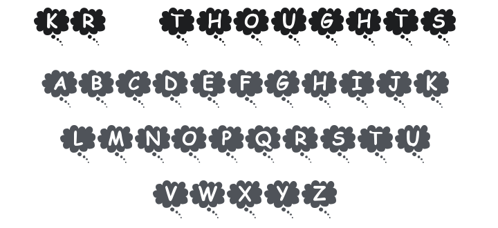 KR Thoughts Font