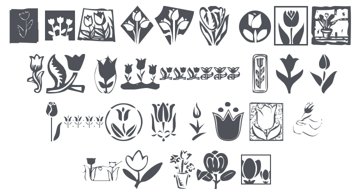 KR Tulips Font