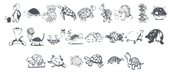KR Turtles For Julie Font