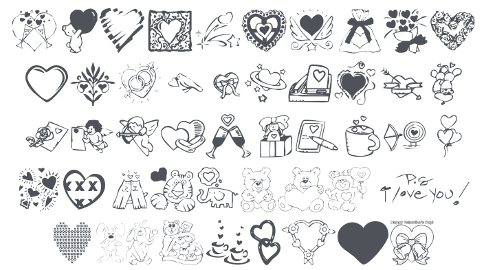 KR Valentine Dings 2002 Font