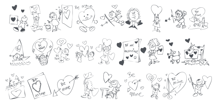 KR Valentine Kids 2006 Font
