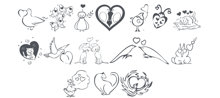 KR Valentines 2006 Three Font
