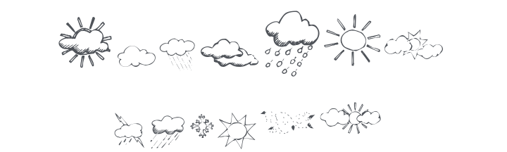 KR Weather Dings Font