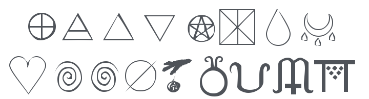 KR Wiccan Symbols Font