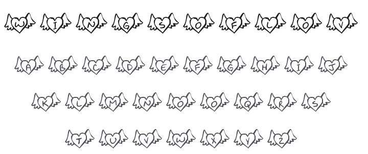 KR Wings of Love Font