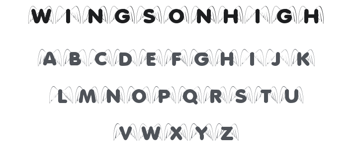 KR Wings On High Font