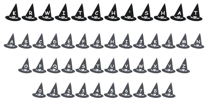 KR Witch's Hat Font