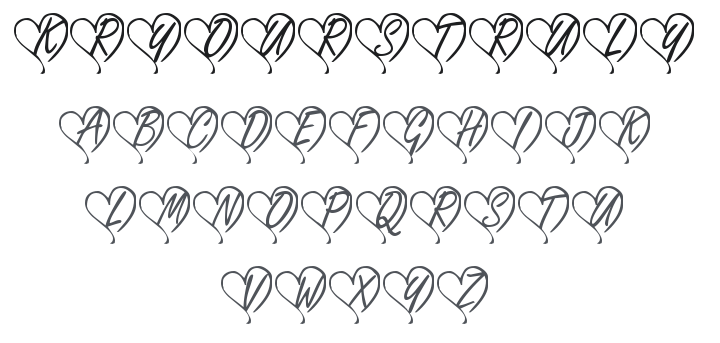 KR Yours Truly Font