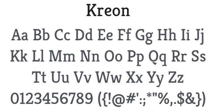 Kreon Font Family
