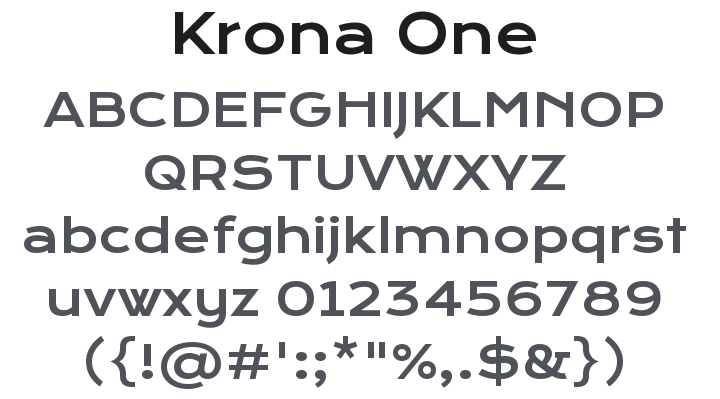 Krona One Font