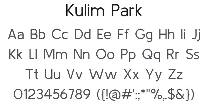 Kulim Park Font Family