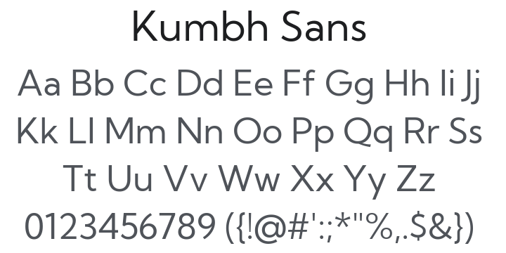 Kumbh Sans Font Family