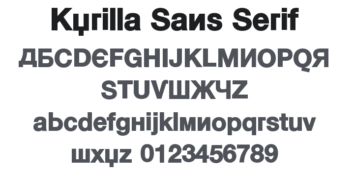 Kyrilla Sans Serif Font Family