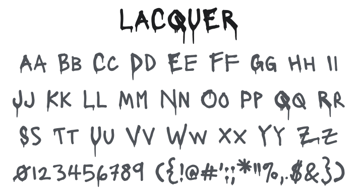 Lacquer Font