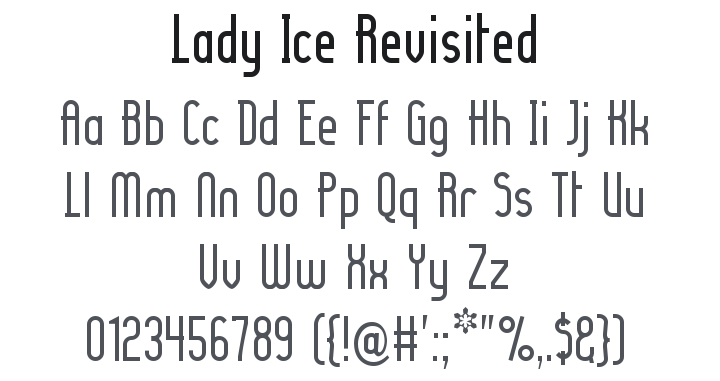 Lady Ice Revisited Font Family