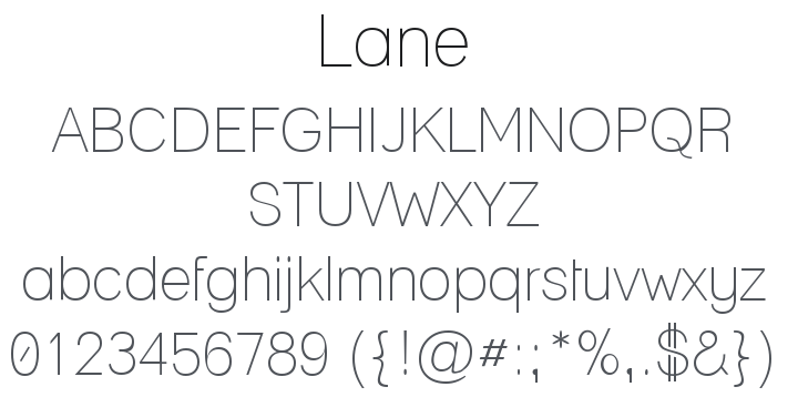 Lane Font Family