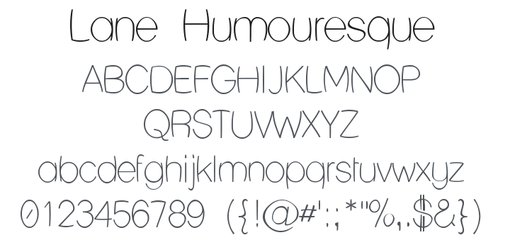 Lane Humouresque Font