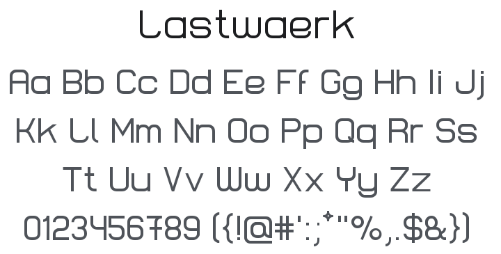 Lastwaerk Font Family