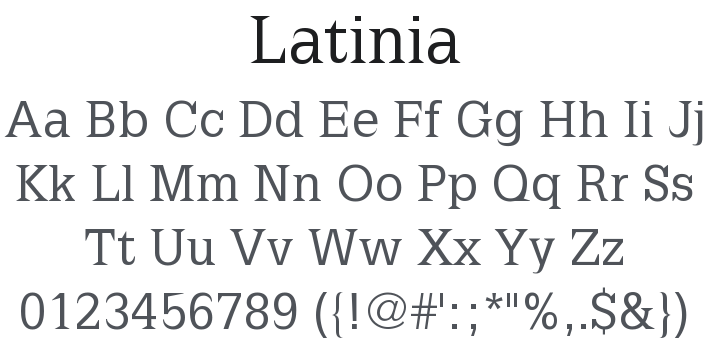 Latinia Font Family