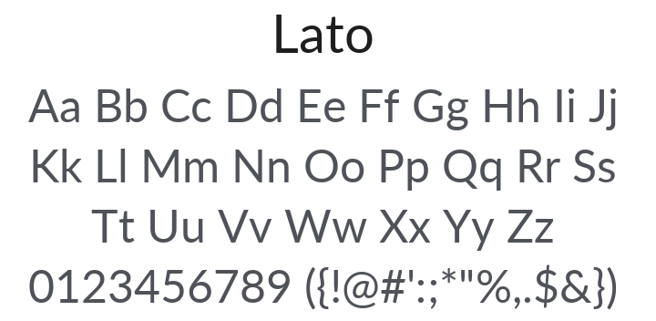Lato Font Family