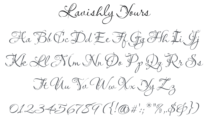Lavishly Yours Font