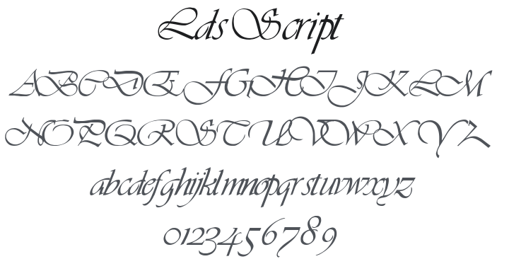LDS Script Font