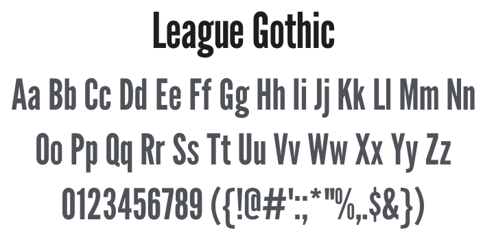 League Gothic Font Family