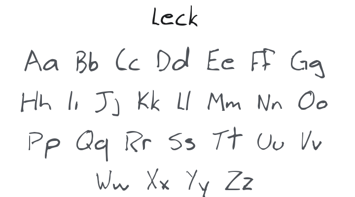 Leck Font