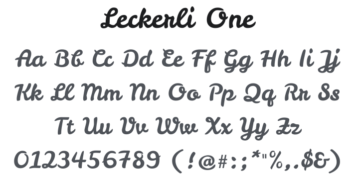 Leckerli One Font
