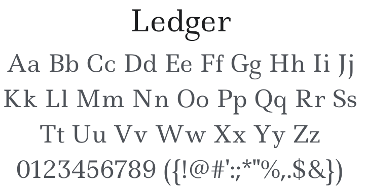 Ledger Font