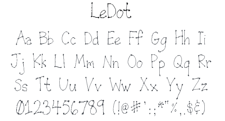LeDot Font