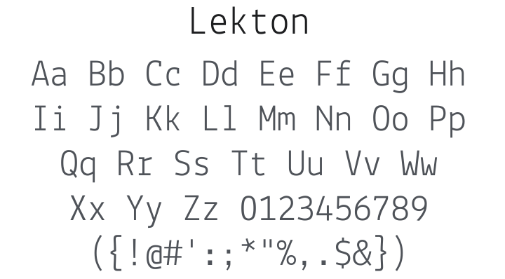 Lekton Font Family