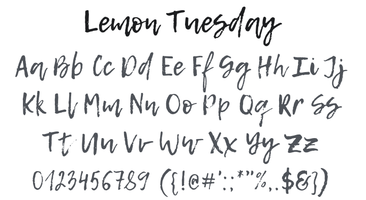Lemon Tuesday Font