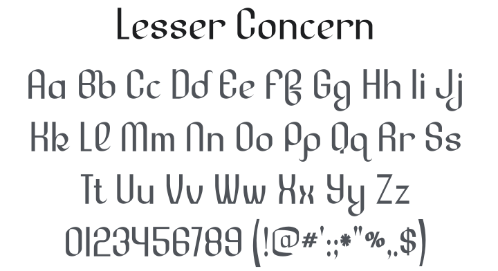 Lesser Concern Font Family
