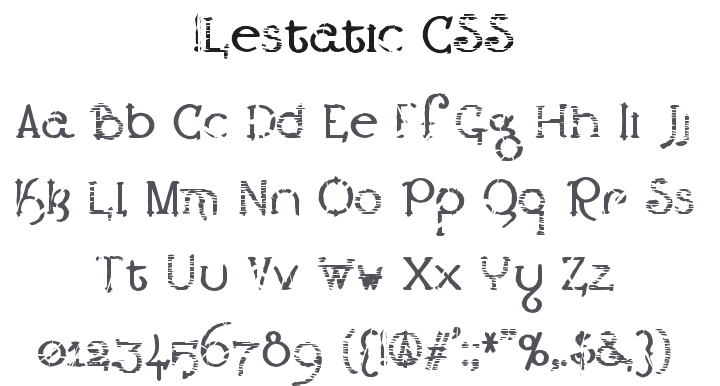 !Lestatic CSS Font