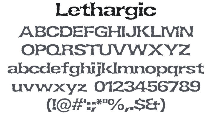 Lethargic Font